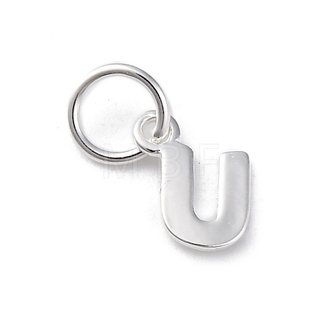 925 Sterling Silver Letter Charms STER-C012-01S-U-1