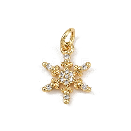 Brass Micro Pave Cubic Zirconia Charms KK-H077-02G-04-1