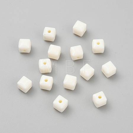 Opaque Acrylic Beads MACR-WH20001-13K-1