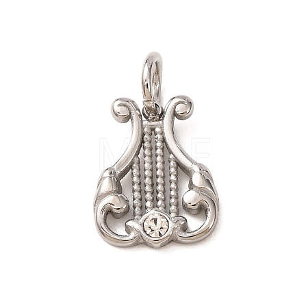 304 Stainless Steel Rhinestone Pendants RB-CBA1537-03P-1