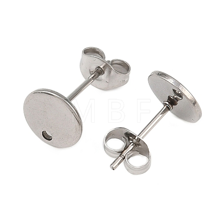 Non-Tarnish 304 Stainless Steel Stud Earring Findings STAS-R063-35-1