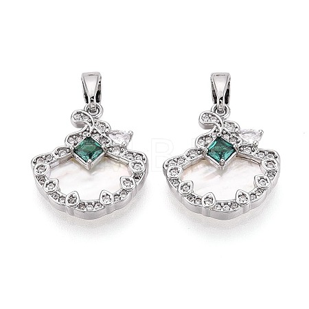 Natural White Shell Pendants KK-N287-24P-1