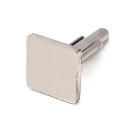Square 201 Stainless Steel Swank Cuff Links SA-CBAE2BD-01P-A-1