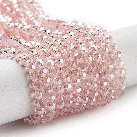 Electroplate Transparent Glass Beads Strands LS-EGLA-A035-T3mm-A20-1