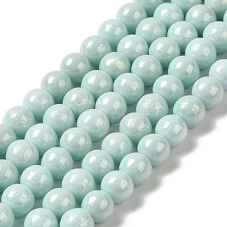 Cubic Zirconia Imitation Pearl Bead Strands ZIRC-P109-03C-06-1