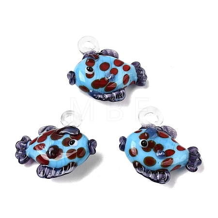 Handmade Lampwork Pendants LAMP-B035-01C-17-1