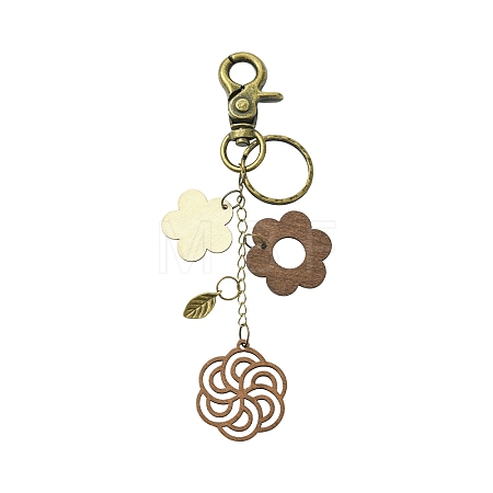 Wood & Alloy Pendant Decorations KEYC-YW00261-1