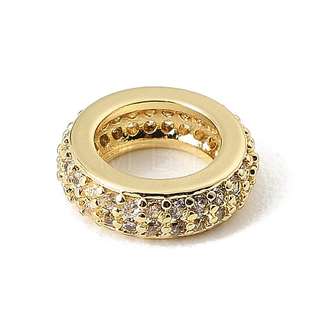 Brass Micro Pave Cubic Zirconia Beads CU-CBA389D-04G-05-1