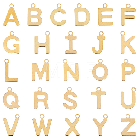 104Pcs 26 Styles 201 Stainless Steel Charms STAS-HS0001-43-1