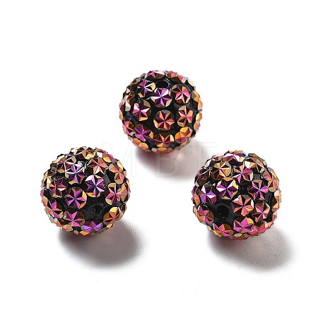 Acrylic Rhinestone Ball Beads OACR-A035-01B-1