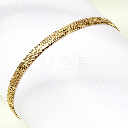 304 Stainless Steel Snake Chains Bracelets for Women BJEW-P395-02G-03-1