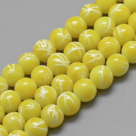 Drawbench Glass Beads Strands DGLA-S115-4mm-L06-1