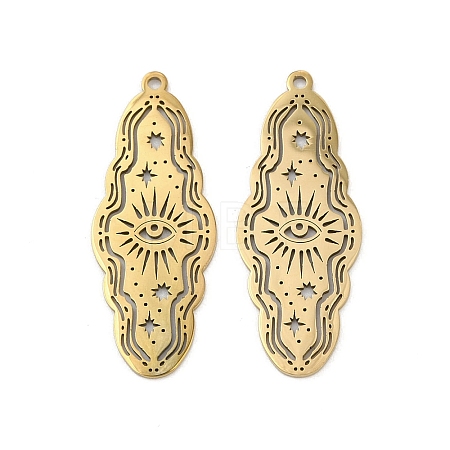 201 Stainless Steel Pendants STAS-U052-02D-G-1