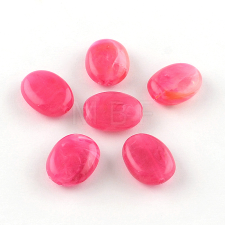 Oval Imitation Gemstone Acrylic Beads LS-X-OACR-R047-22-1