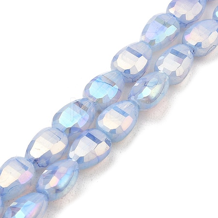 Imitation Jade Glass Beads Strands GLAA-P058-06A-01-1