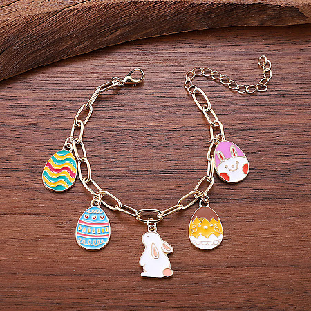 Easter Alloy Enamel Charm Bracelets FS-WG61259-01-1