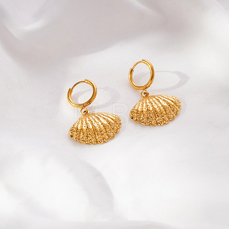 Ocean 304 Stainless Steel Hoop Dangle Earrings for Women DN9984-6-1