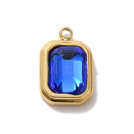 304 Stainless Steel Glass Pendants STAS-L022-062G-07-1