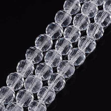 Transparent Glass Bead Strands X-GLAA-R095-8mm-15-1