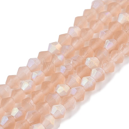 Imitate Austrian Crystal Bicone Frosted Glass Beads Strands EGLA-A039-T3mm-MB12-1
