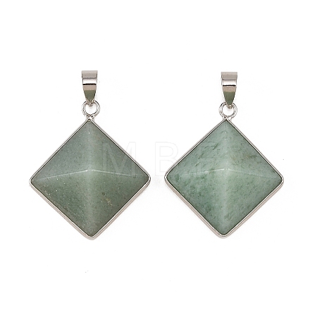 Natural Green Aventurine Pendants G-H359-03P-05-1