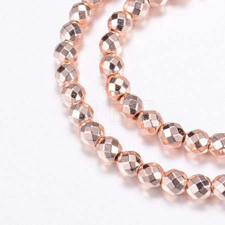 Electroplate Non-magnetic Synthetic Hematite Bead Strands X-G-Q465-23RG-1