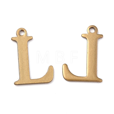 304 Stainless Steel Alphabet Charms STAS-H122-L-AB-1
