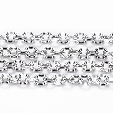 Tarnish Resistant 304 Stainless Steel Cable Chains CHS-H009-04P-1