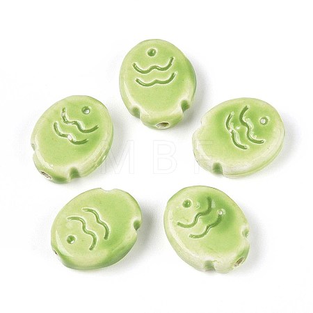 Handmade Porcelain Ceramic Beads PORC-T133-24A-1