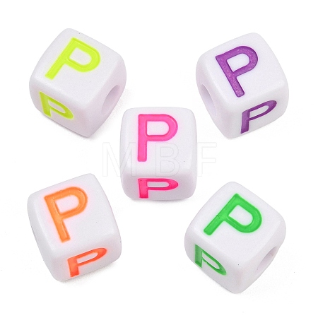 Opaque Acrylic Enamel European Beads AC-ACBA1794-04P-1