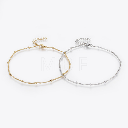 304 Stainless Steel Anklets AJEW-H013-04-1
