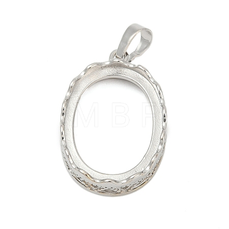 Brass Pendant Cabochon Settings KK-S521-08P-1