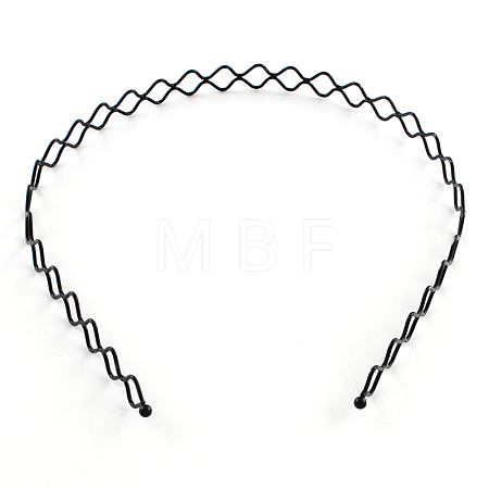 Hair Accessories Iron Wavy Hair Band Findings OHAR-Q043-06-1