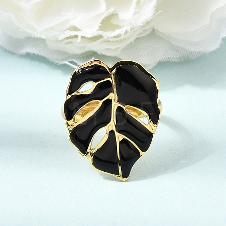 304 Stainless Steel Enamel Cuff Open Rings SA-CBA369F-02G-02-1