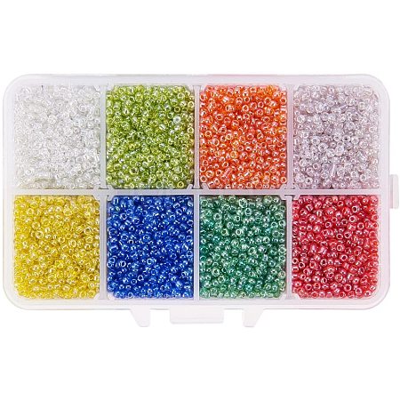 Mixed 12/0 Round Glass Seed Beads SEED-PH0006-2mm-05-1