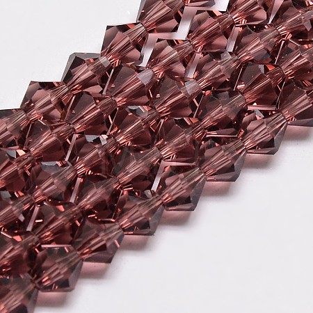 Imitate Austrian Crystal Bicone Glass Beads Strands X-GLAA-F029-4x4mm-05-1