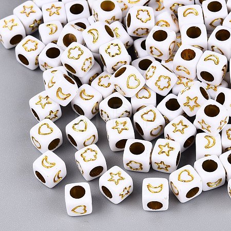 Opaque Acrylic Beads SACR-Q001-09A-1