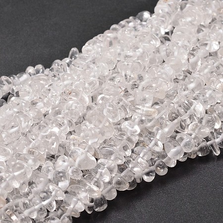 Natural Quartz Crystal Chip Beads Strands X-G-E271-103-1