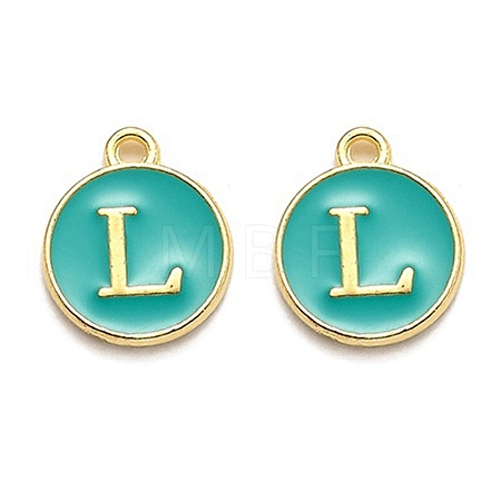Golden Plated Alloy Enamel Charms LS-ENAM-Q437-15L-1
