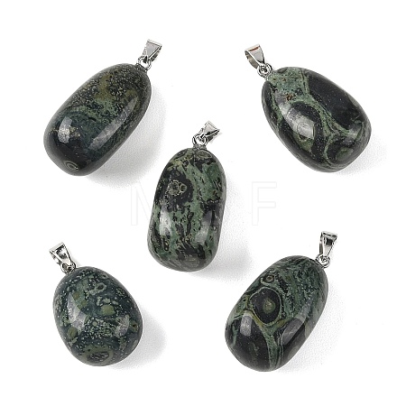 Natural Kambaba Jasper Tumbled Stone Pendants GG-K002-06H-1