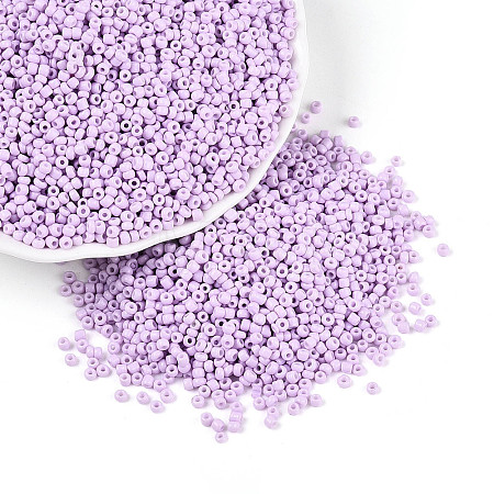 12/0 Baking Paint Glass Round Seed Beads SEED-S036-01A-08-1