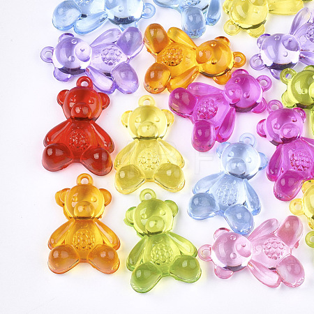 Transparent Acrylic Pendants TACR-S133-024-1
