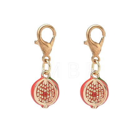 Brass Enamel Pendant Decorations HJEW-YW00573-03-1