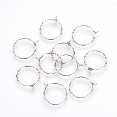 Tarnish Resistant 304 Stainless Steel Hoop Earrings STAS-R071-41-1