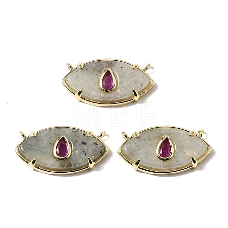 Natural Labradorite Pendants KK-C255-22G-05-1