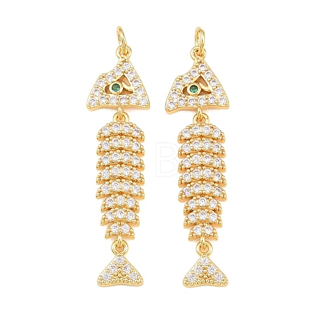 Brass Micro Pave Cubic Zirconia Pendants CU-CBAB3AD-08G-01-1
