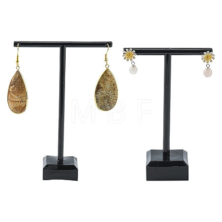 T Bar Organic Glass Earring Display Stand X-EDIS-G001-02-1