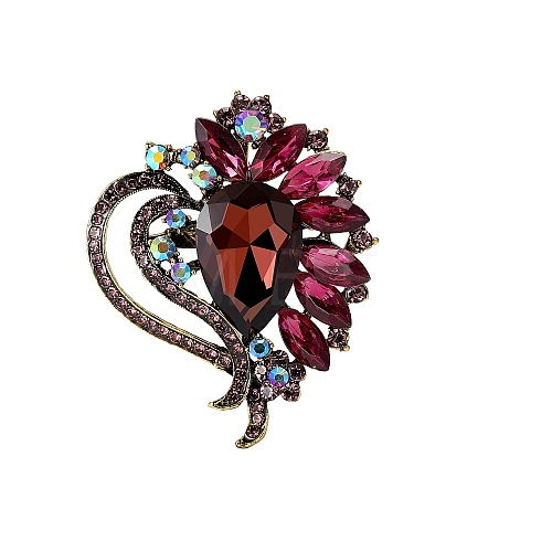 Alloy Rhinestone Brooch for Backpack Clothes PW-WG8AC7E-02-1