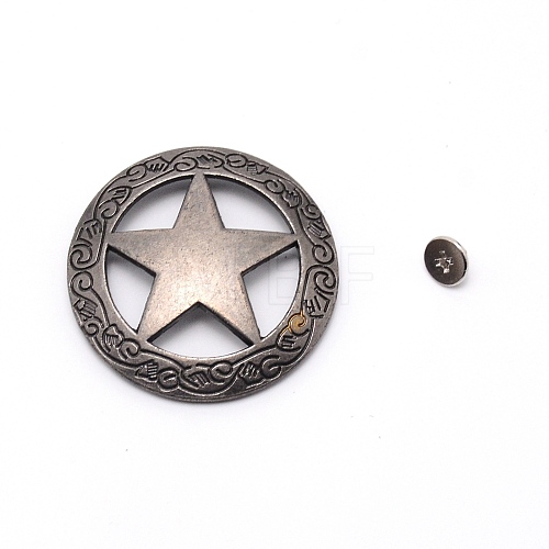 1-Hole Alloy Buttons PALLOY-WH0092-12B-1