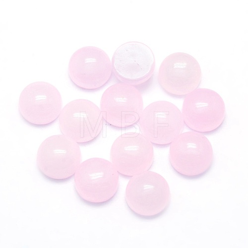 Natural Jade Cabochons G-P393-R19-6mm-1